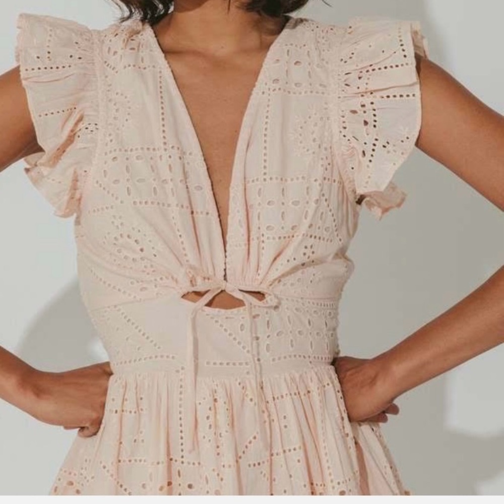 Cleobella super cute dress. Sold out. Beige pink. Xs. NWT